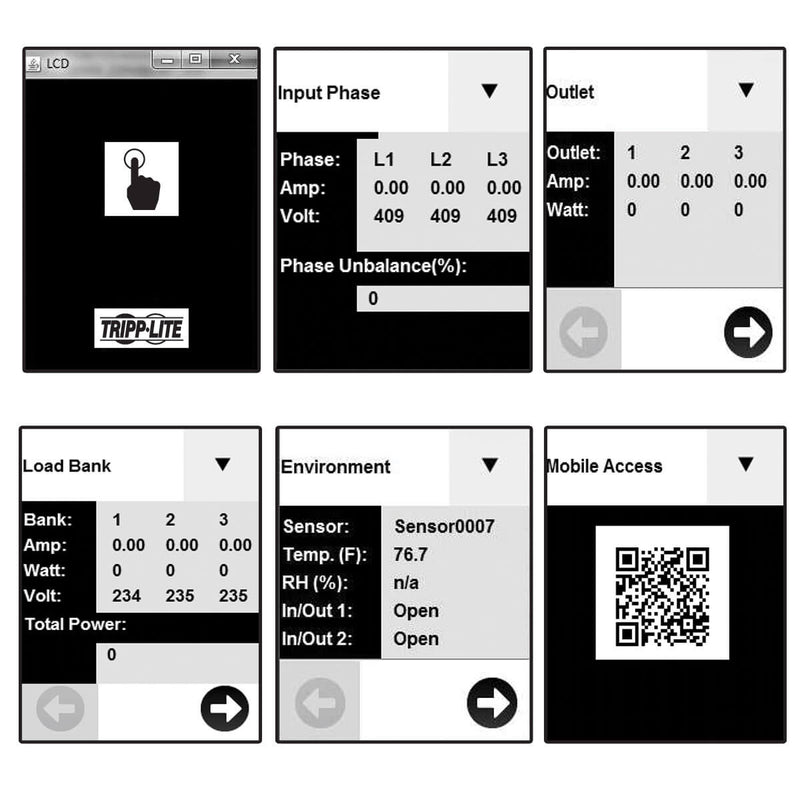 Eaton Tripp Lite PDU3XEVSR6G63B 28.8kW 3-Phase Switched PDU with LX Interface, 30 Outlets, IEC 309 63A, 0U Vertical Mount