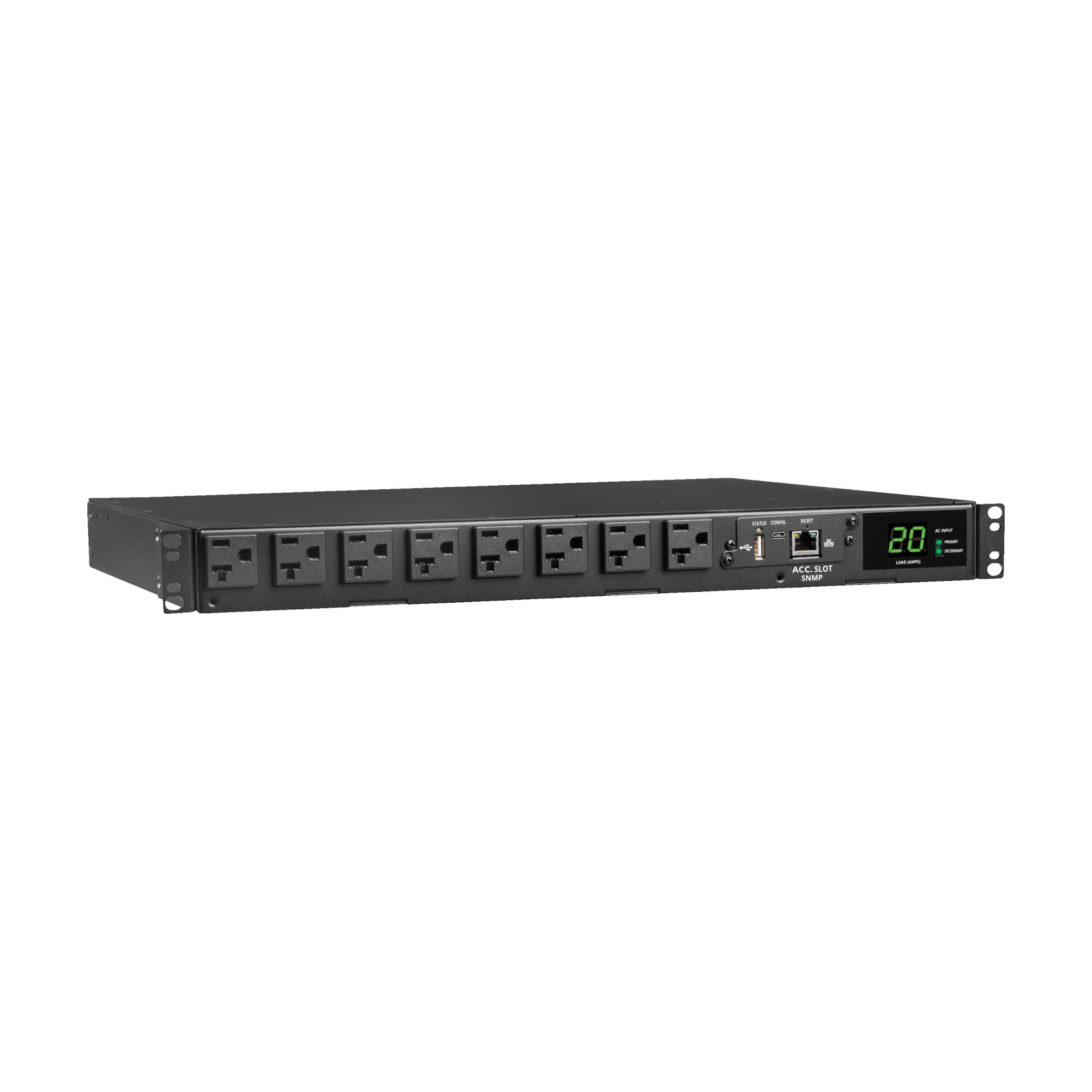 1u Rack Ats Tripp Lite PDUMNH20AT1 ATS Monitored 1U Rack PDU, 16-Outlet – Avendor