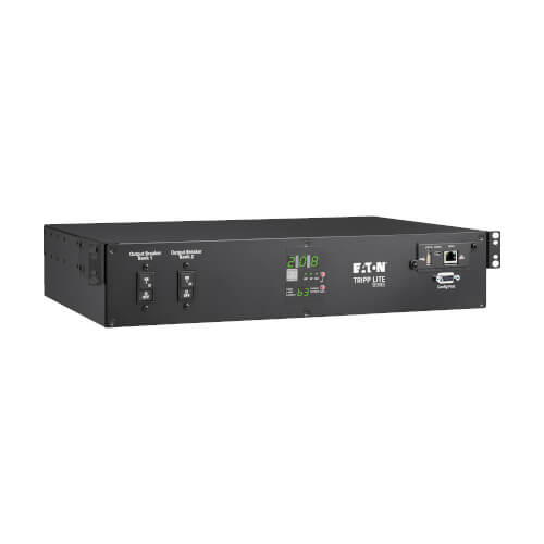 Eaton PDUMNH30HVAT2 5.8kW 208/240V Single-Phase ATS/Monitored PDU – 16 C13, 2 C19, 1 L6-30R, Dual L6-30P Inputs, 2U Rackmount, TAA Compliant