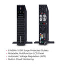 CyberPower Smart App Sinewave Rack/Tower UPS 1000VA/1000W with AVR & LCD Display (PR1000RTXL2UC)