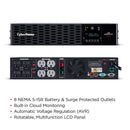 CyberPower Smart App Sinewave Rack/Tower UPS 1500VA/1500W, 2U Line-Interactive with AVR & Cloud Monitoring (PR1500RTXL2UC)