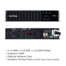 CyberPower Smart App Sinewave Rack/Tower UPS 5000VA/5000W Line-Interactive 2U PR5000RTXL2UC