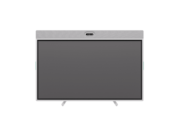 Logitech Rally Board 65 and Cart, Off-White — All-in-One 4K Touchscreen Video Conferencing System with AI Audio, Privacy Shutter, and Mobile Flexibility