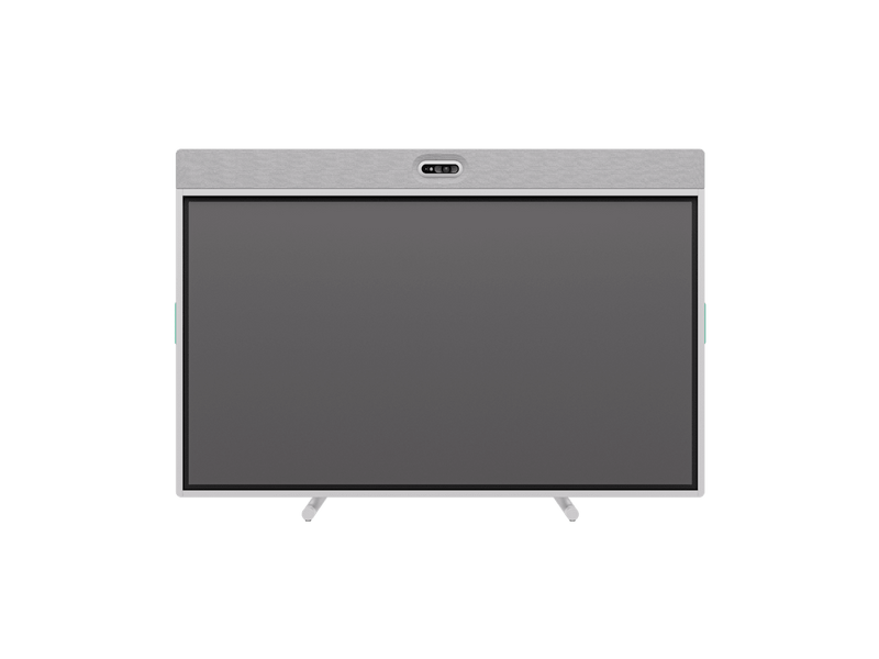 Logitech Rally Board 65 and Cart, Off-White — All-in-One 4K Touchscreen Video Conferencing System with AI Audio, Privacy Shutter, and Mobile Flexibility