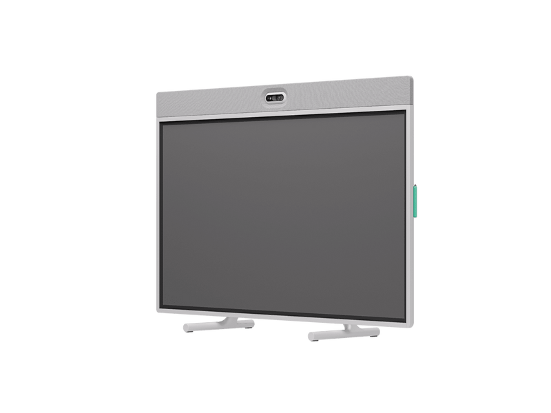 Logitech Rally Board 65 and Cart, Off-White — All-in-One 4K Touchscreen Video Conferencing System with AI Audio, Privacy Shutter, and Mobile Flexibility