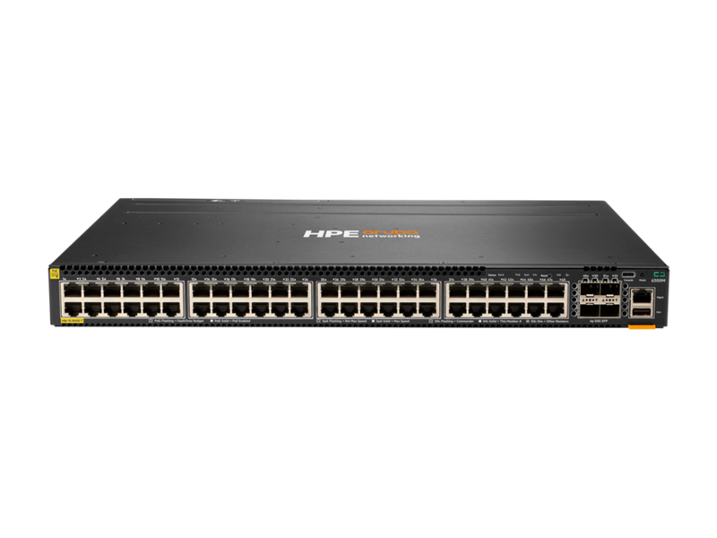 HPE Aruba Networking CX 6300M 48p 1GbE Class 4 PoE + 4p SFP56 Managed Switch (JL661A)