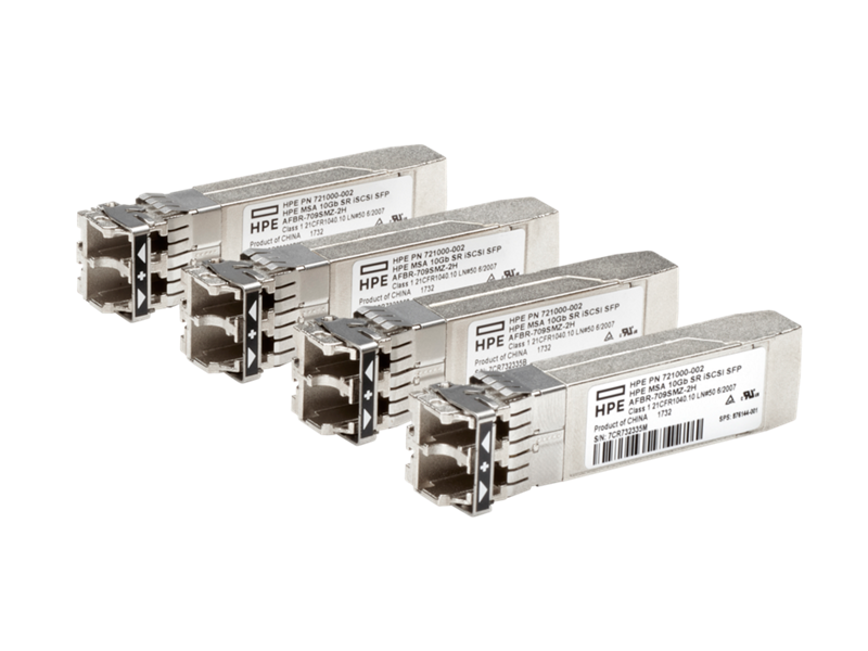 HPE MSA 10Gb Short Range iSCSI SFP+ 4-Pack Transceiver (C8R25B)