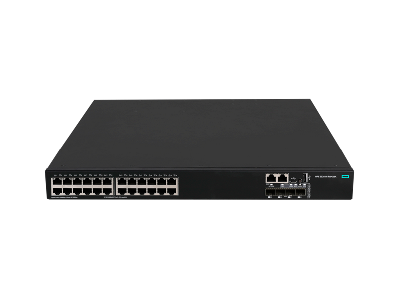 HPE Networking Comware Switch 5520HI 24-Port PoE+ 1G + 4 SFP+ 10G, 2 PS, 2 Fan Trays (R8M28A)