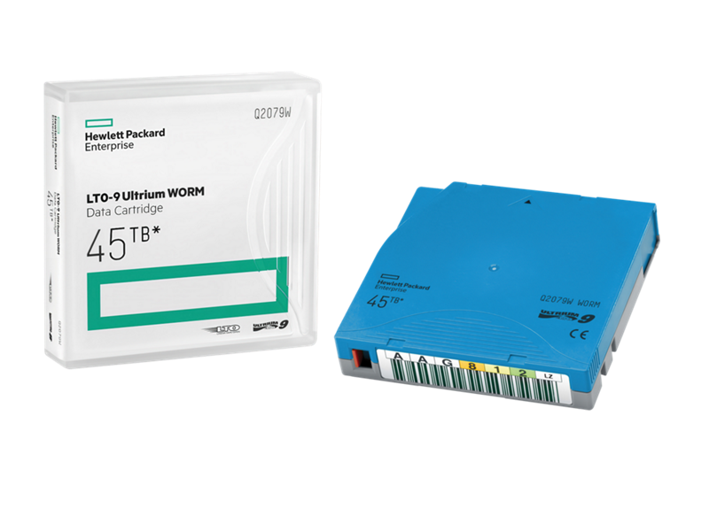 HPE LTO-9 Ultrium 45TB RW Custom Labeled 20 Data Cartridges with Cases