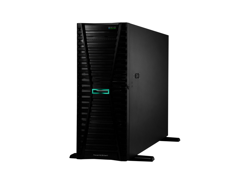 HPE ProLiant ML350 Gen11 4514Y 2.0GHz 16-Core 1P 64GB-R 8SFF MR408i‑o 2x480GB SSD 2x800W PS Server