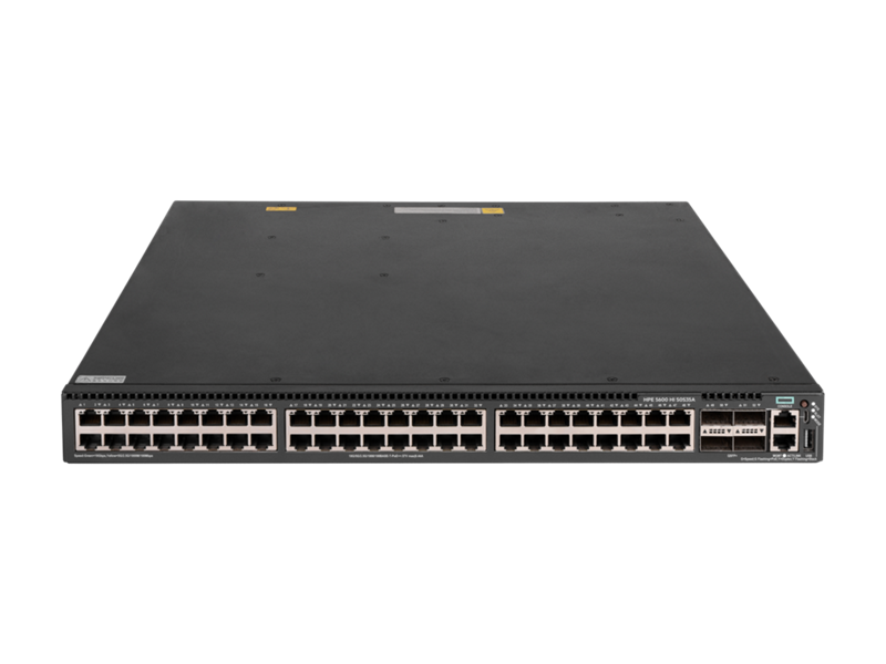 HPE FlexNetwork 5600HI 48-Port Multi-Gigabit PoE8 Switch with 4x QSFP+ and 1 Expansion Slot (S0S35A)