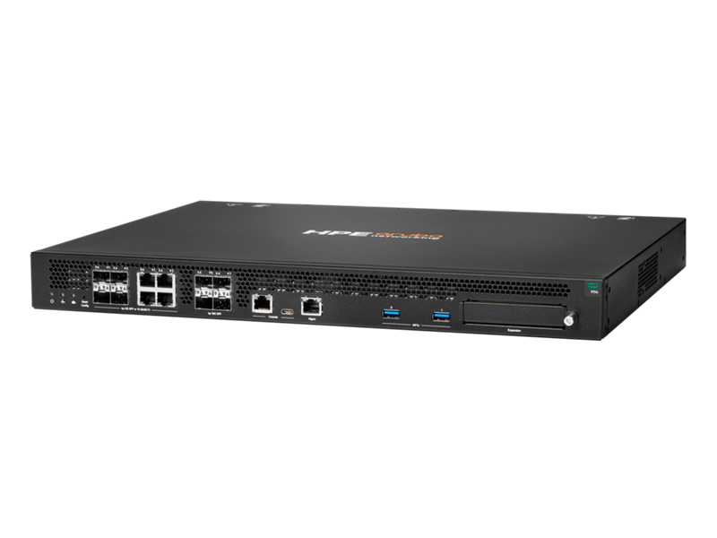 HPE Aruba Networking 9114DC 4x SFP+ 4x Combo 1x Expansion Slot TAA Hybrid Gateway (R9M48A)
