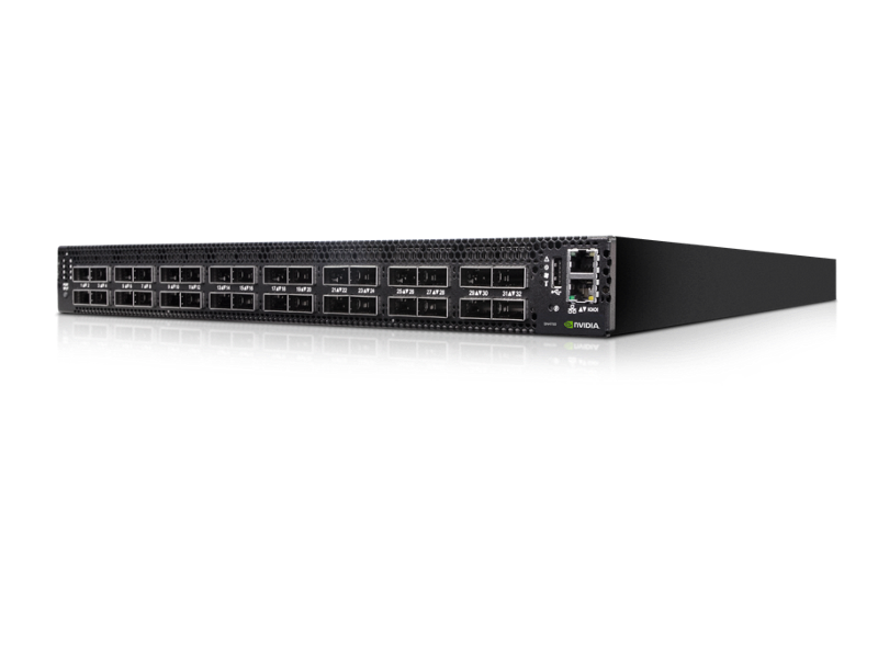 HPE 400GbE SN4700M 32-Port QSFP-DD Power-to-Connector Airflow Switch with NVIDIA Cumulus (S2T81A)