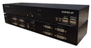 SmartAVI Quad DVI-D Fiber Optic Extender with USB 2.0, Audio, and RS-232 up to 1500 ft (SFXPRO-4P-M-S)