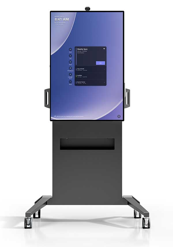 Salamander FPS1 Fixed Height Mobile Stand for Microsoft Surface Hub 2S 50", Graphite Gray