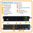 Eaton Tripp Lite SmartPro SM3000RM2UTAA 3kVA 2.25kW 120V Line-Interactive TAA-Compliant UPS – 2U Rack/Tower, Extended Run, LCD, USB, DB9, Network Card Options