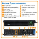 Eaton Tripp Lite SmartPro 3kVA 2.88kW TAA Line-Interactive Sine Wave UPS, 2U Rack/Tower, Extended Run, WEBCARDLX