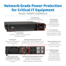 Eaton Tripp Lite SmartPro SMART1500RMXLN 1440VA 120V Line-Interactive UPS with LCD, Network Card, 2U Rack/Tower, Extended Runtime