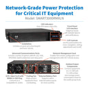 Eaton Tripp Lite SmartPro 3000VA 3000W 120V Line-Interactive Sine Wave UPS with Extended Runtime, WEBCARDLXE, LCD, 7 Outlets, 2U Rack/Tower