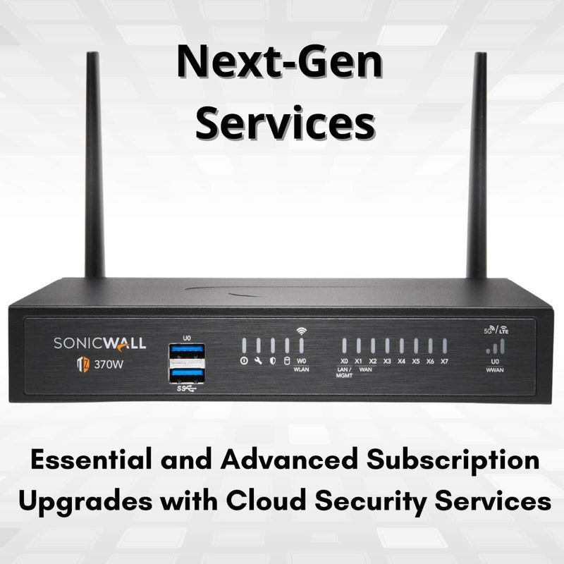 SonicWall TZ370 Wireless-AC TotalSecure – Essential Edition 1YR – 02-SSC-6824