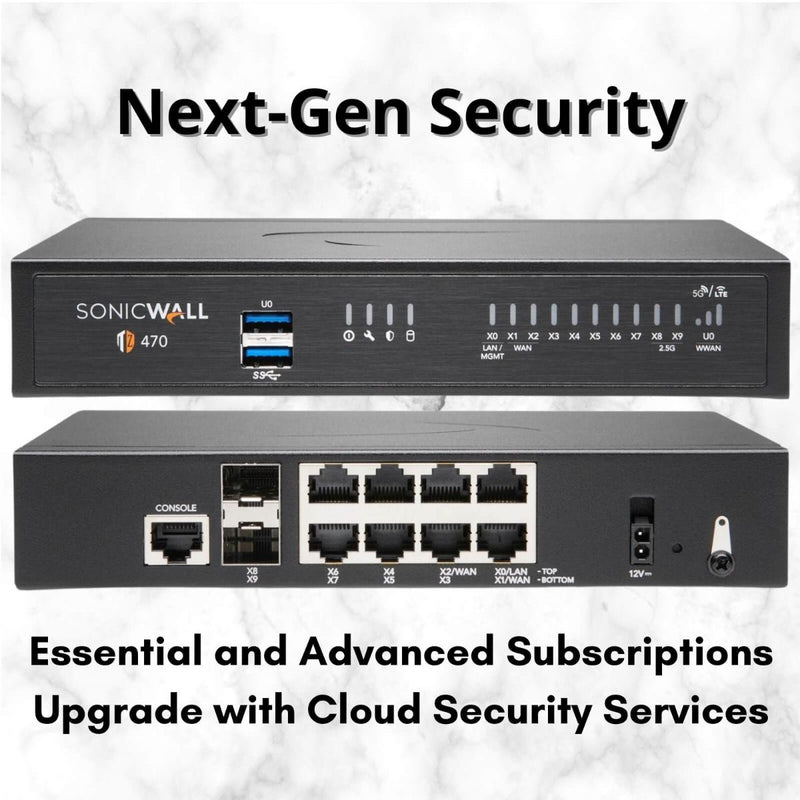 SonicWall TZ470 Firewall - Appliance Only - 02-SSC-2829