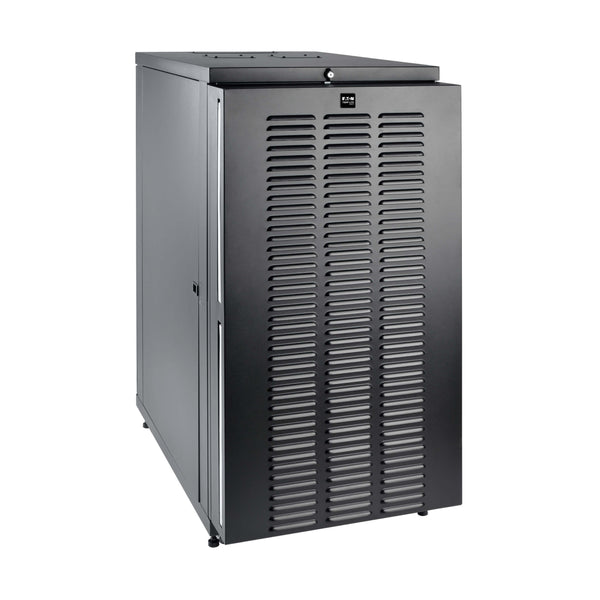 Eaton Tripp Lite SR24UBFFD SmartRack 24U IP54 Standard-Depth Half-Height Rack Enclosure Cabinet with 8 Fans, Dust Filters, and Locking Doors