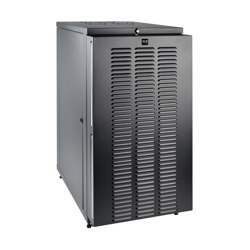 Eaton Tripp Lite SR24UBFFD SmartRack 24U IP54 Standard-Depth Half-Height Rack Enclosure Cabinet with 8 Fans, Dust Filters, and Locking Doors