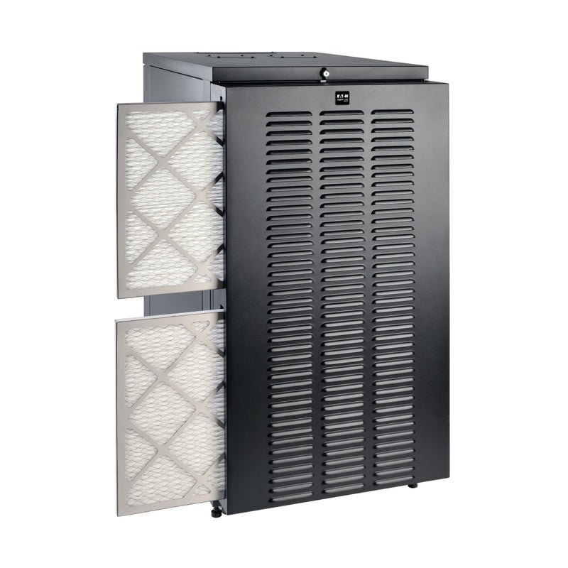 Eaton Tripp Lite SR24UBFFD SmartRack 24U IP54 Standard-Depth Half-Height Rack Enclosure Cabinet with 8 Fans, Dust Filters, and Locking Doors
