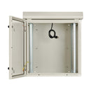Eaton Tripp Lite SmartRack SRN3RG12U 12U NEMA 3R Industrial Wall-Mount Enclosure with Dual Fans and Locking Door, Gray