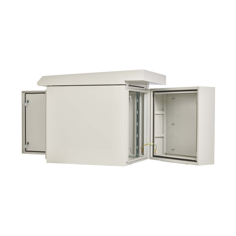 Eaton Tripp Lite SRN3RG12US SmartRack 12U NEMA 3R Wall-Mount Industrial Enclosure with Dual Fans, Gray