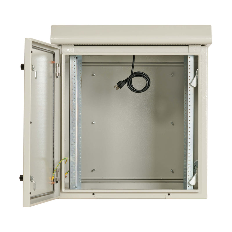 Eaton SRN3RG12USDP SmartRack 12U NEMA 3R Industrial Wall-Mount Enclosure with Dual Fans – Gray