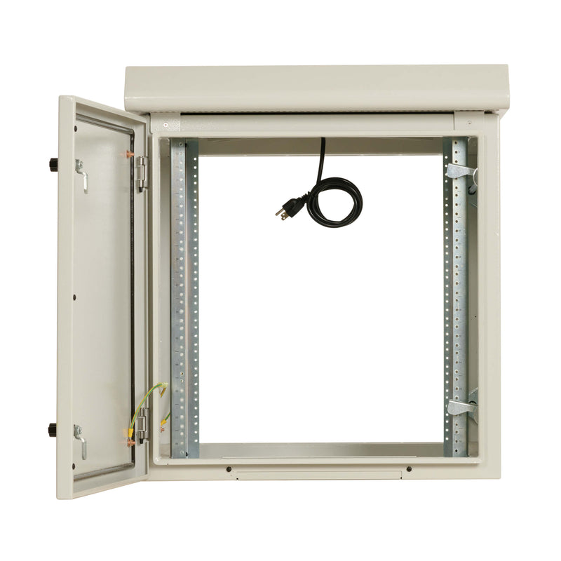 Eaton SRN3RG12USDP SmartRack 12U NEMA 3R Industrial Wall-Mount Enclosure with Dual Fans – Gray