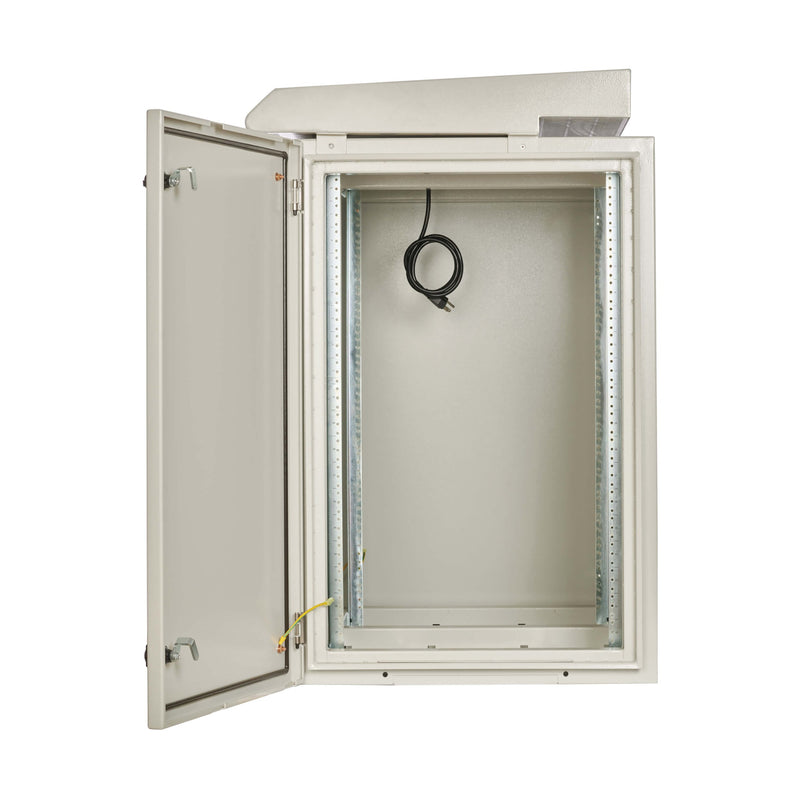 Eaton Tripp Lite SmartRack SRN3RG18UHD 18U NEMA 3R Industrial Wall-Mount Enclosure with Fans and Locking Doors – Gray