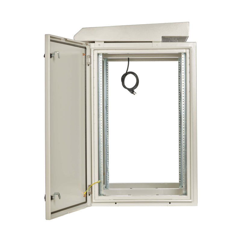 Eaton Tripp Lite SmartRack SRN3RG18UHD 18U NEMA 3R Industrial Wall-Mount Enclosure with Fans and Locking Doors – Gray