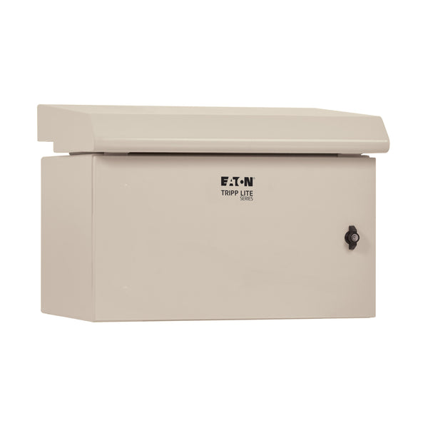 Eaton SmartRack SRN3RG6US 6U NEMA 3R Industrial Wall-Mount Enclosure with Fan and Lock, Gray