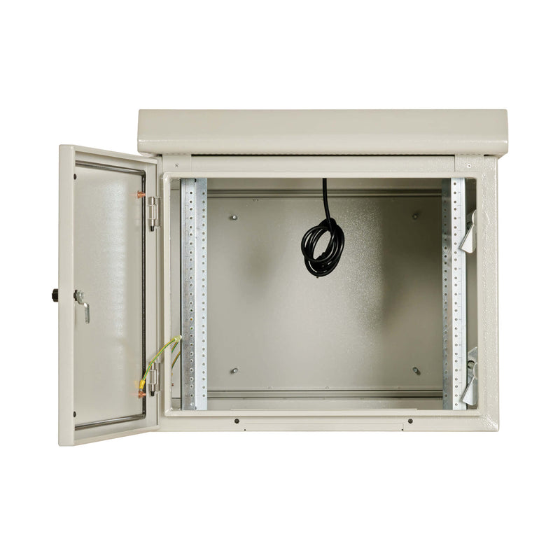 Eaton Tripp Lite SRN3RG9USDP SmartRack NEMA 3R 9U Wall-Mount Industrial Enclosure with Fan and Lock, Gray