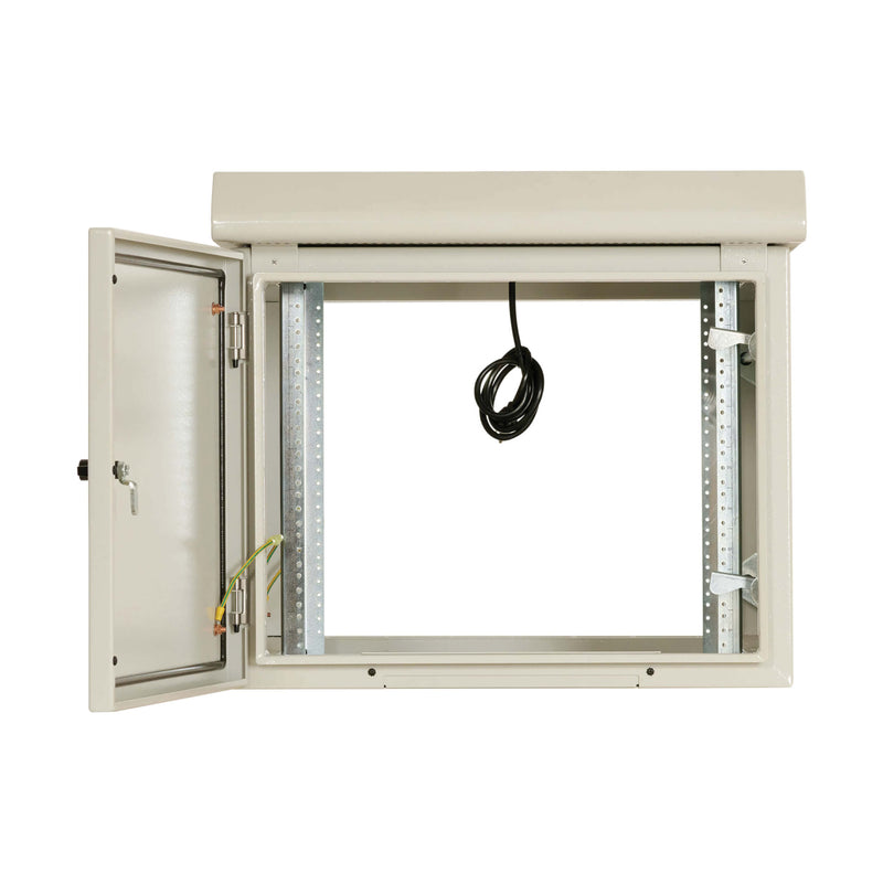 Eaton Tripp Lite SRN3RG9USDP SmartRack NEMA 3R 9U Wall-Mount Industrial Enclosure with Fan and Lock, Gray