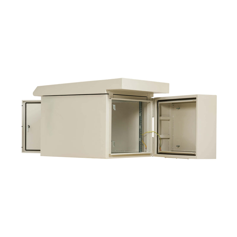 Eaton Tripp Lite SRN3RG9USDP SmartRack NEMA 3R 9U Wall-Mount Industrial Enclosure with Fan and Lock, Gray