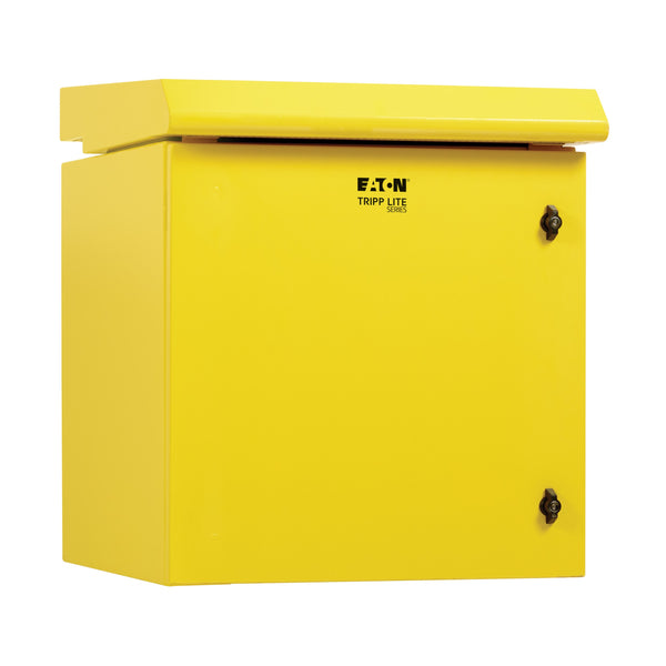 Eaton Tripp Lite SmartRack SRN3RY12U 12U NEMA 3R Yellow Wall-Mount Industrial Enclosure with Dual Fans and Locking Door