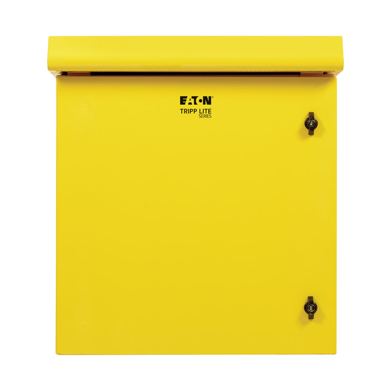 Eaton Tripp Lite SmartRack SRN3RY12U 12U NEMA 3R Yellow Wall-Mount Industrial Enclosure with Dual Fans and Locking Door