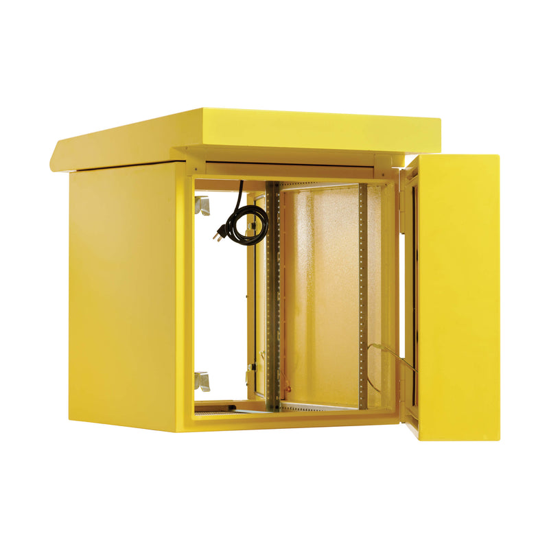 Eaton SRN3RY12US SmartRack 12U NEMA 3R Wall-Mount Industrial Enclosure with Fan – Yellow