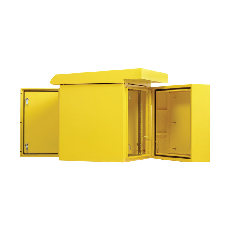 Eaton SRN3RY12US SmartRack 12U NEMA 3R Wall-Mount Industrial Enclosure with Fan – Yellow