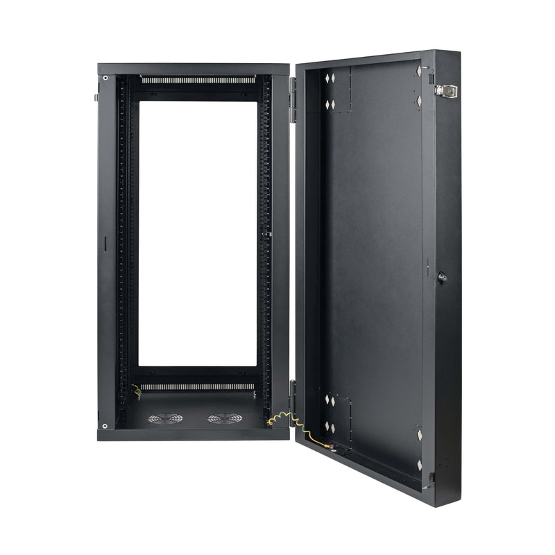 Eaton Tripp Lite SRW26USG SmartRack 26U Low-Profile Wall-Mount Rack Enclosure with Clear Acrylic Window, Hinged Back, Black