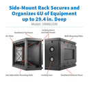 Eaton Tripp Lite SmartRack 6U Low-Profile Side-Mount Wall Rack Enclosure