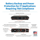 Eaton Tripp Lite SmartOnline 2000VA 1800W 2U Rack/Tower Double-Conversion UPS, 120V, LCD, TAA Compliant – SU2200RTXLCD2UTAA