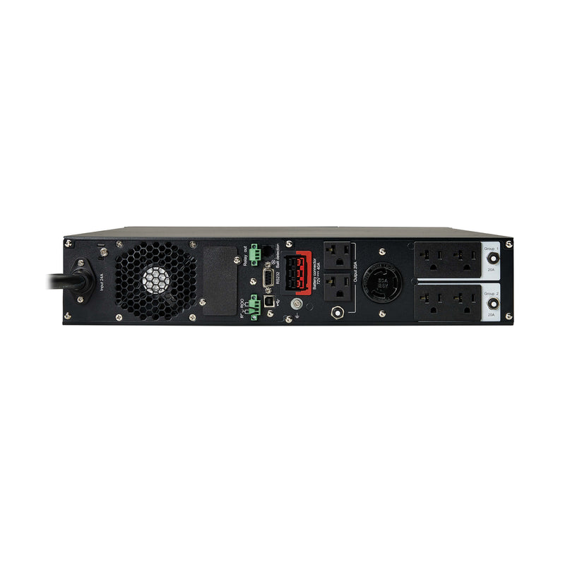 Eaton Tripp Lite SmartOnline SU3000RTXLCD2U 3000VA 2700W 120V Double-Conversion UPS with LCD, 7 Outlets, Extended Run, 2U Rack/Tower