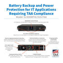 Eaton Tripp Lite SmartOnline SU3000RTXLCD2UTAA 3000VA 2.7kW 120V Double-Conversion UPS – LCD, USB, DB9, 7 Outlets, 2U Rack/Tower, TAA Compliant