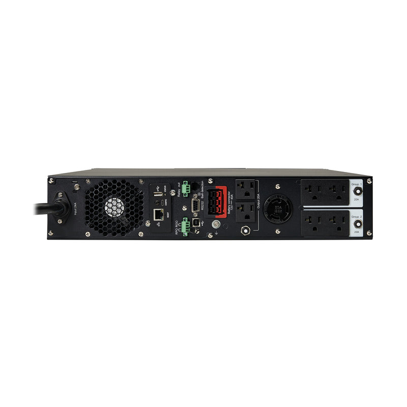Eaton Tripp Lite SmartOnline SU3000RTXLCD2UTAA 3000VA 2.7kW 120V Double-Conversion UPS – LCD, USB, DB9, 7 Outlets, 2U Rack/Tower, TAA Compliant