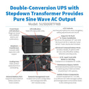 Eaton Tripp Lite SmartOnline 5000VA 120/208V UPS w/ Stepdown Transformer & Bypass, 6U, Network Card
