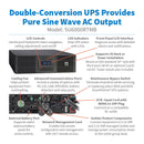 Eaton Tripp Lite SmartOnline SU6000RTMB 6kVA 5.4kW 208V Online UPS with Maintenance Bypass, Network Card, 3U Rack/Tower